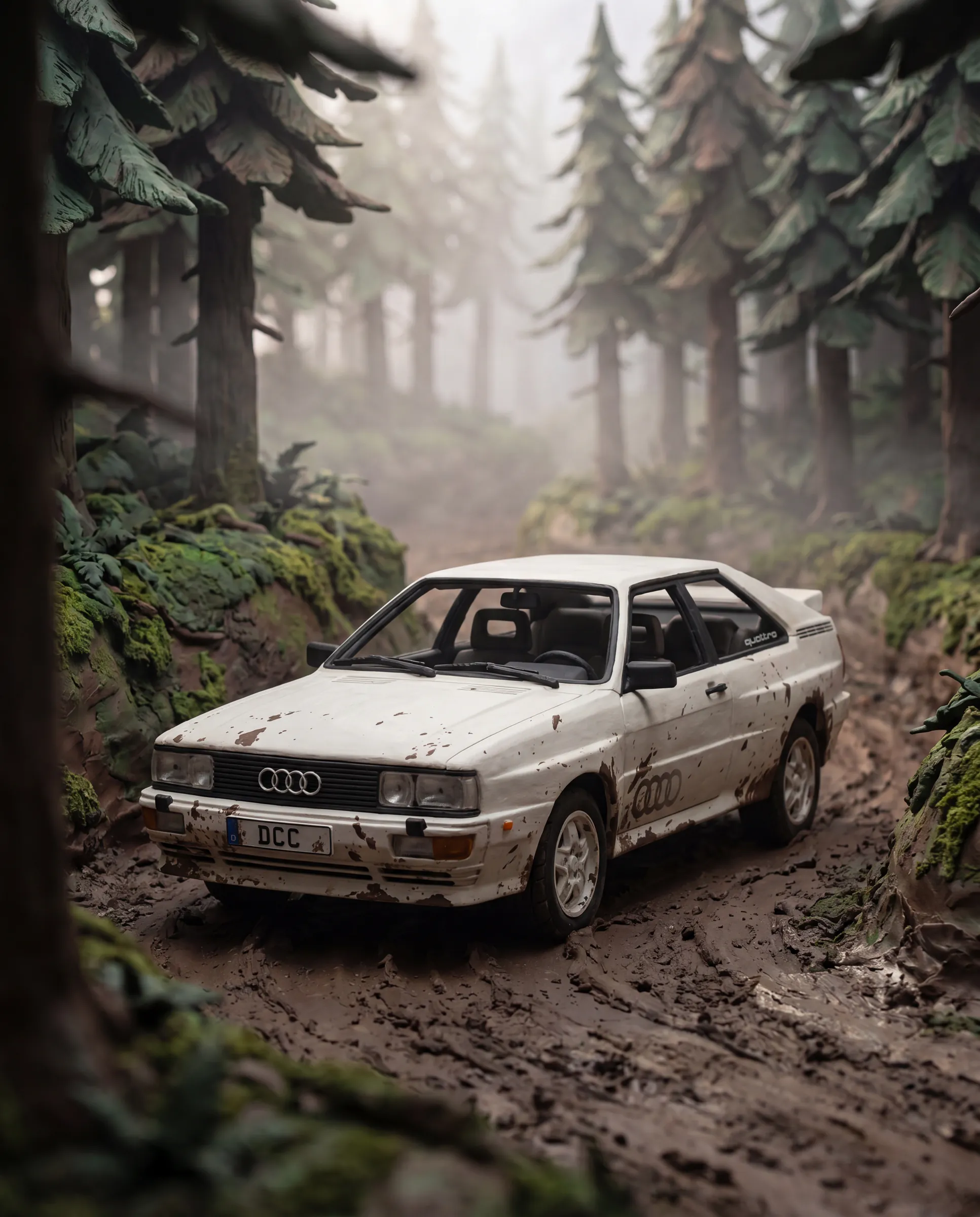 1983 Audi Quattro Turbo claymation card